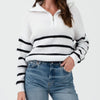 Kind Hearts Half Zip Striped Sweater