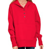 Holiday Joy Fleece Lined Hooded Button Collar Sweater