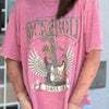 Rock N Roll Washed Tee Pink