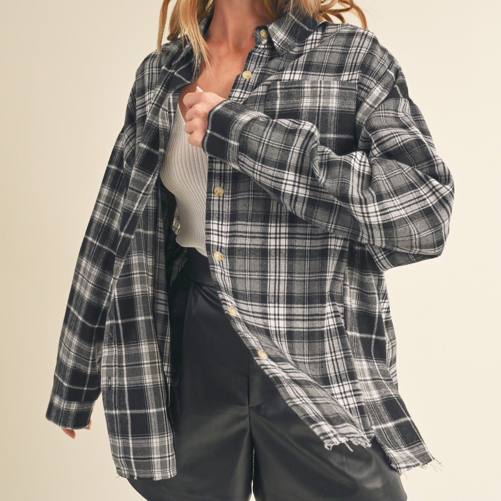 Noelle Flannel Shirt Black