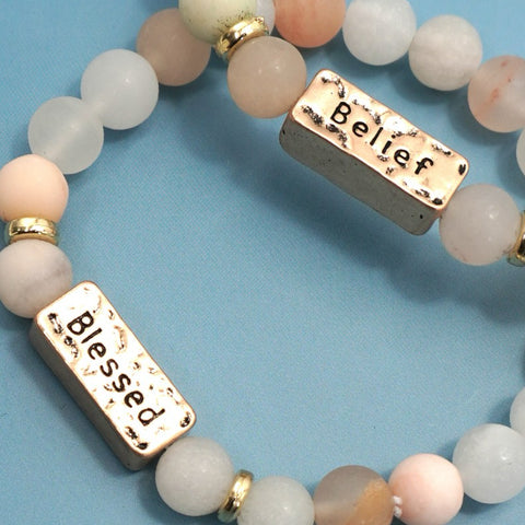 MIxed Stone Beaded Bracelet Set