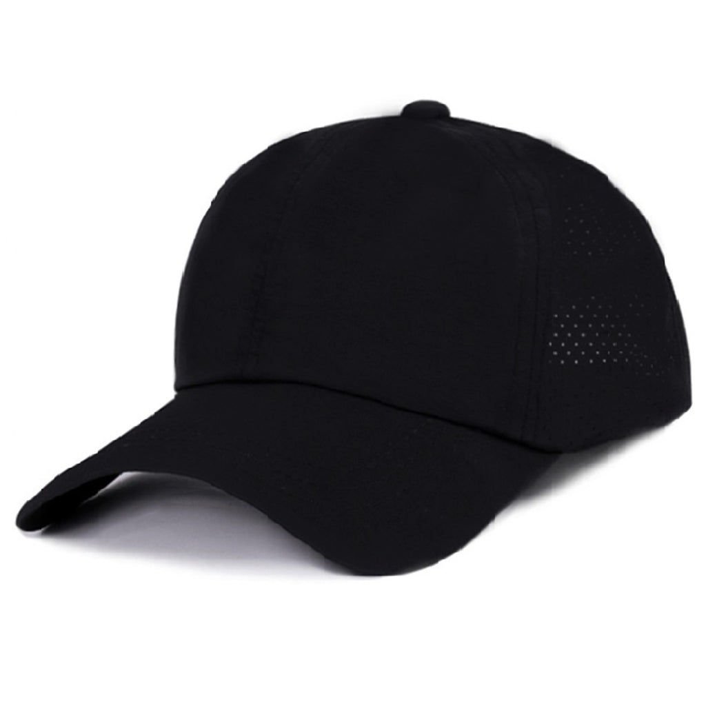 Crisscross Ponytail Dry Fit Cap Black