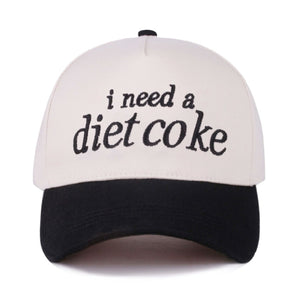 I Need A Diet Coke Canvas Cap Black