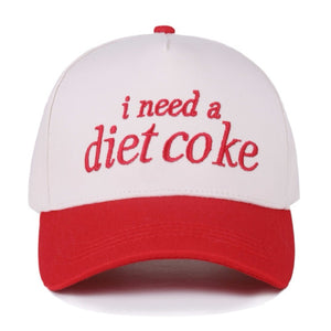 I Need A Diet Coke Canvas Cap Red