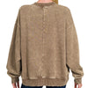 Find Me Beach Side Acid Wash Sweatshirt Mocha