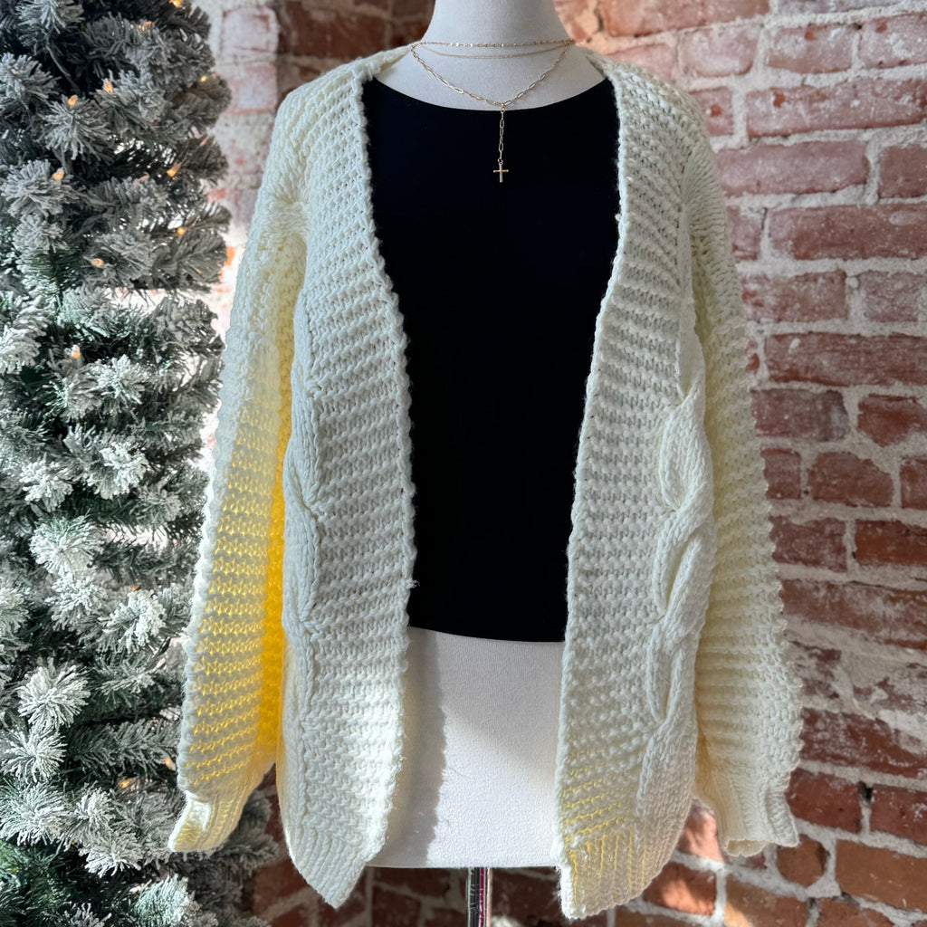 Calista Chunky Knit Cardigan Cream