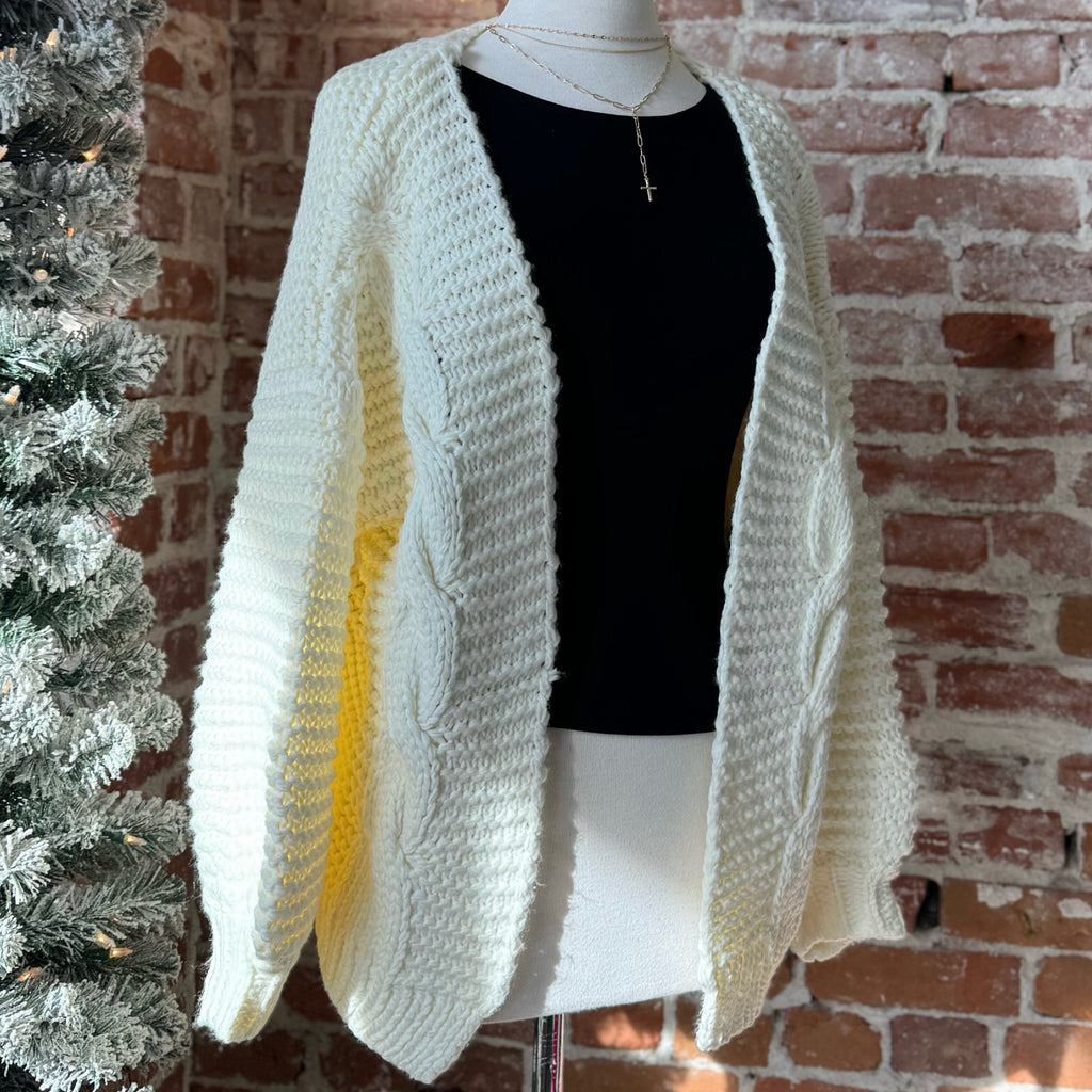 Calista Chunky Knit Cardigan Cream