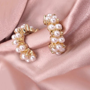 Huggie Pearl Earrings