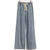Hazel Waffle Knit Drawstring Waistband Bottoms Mocha
