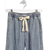 Just Me Wide Leg Drawstring Denim Pants