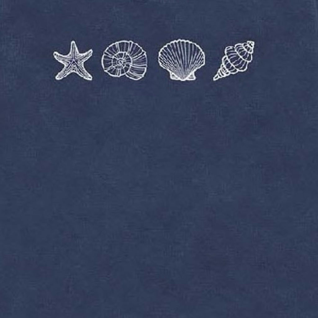 By The Sea Seashell Embroidered Sweatshirt Navy
