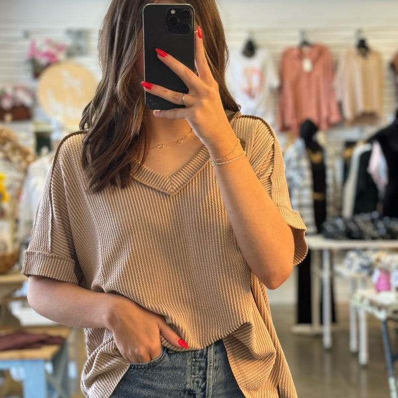 Chasing Dreams Ribbed Top
