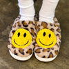 Leopard Smiley Happy Face Cozy Slipper