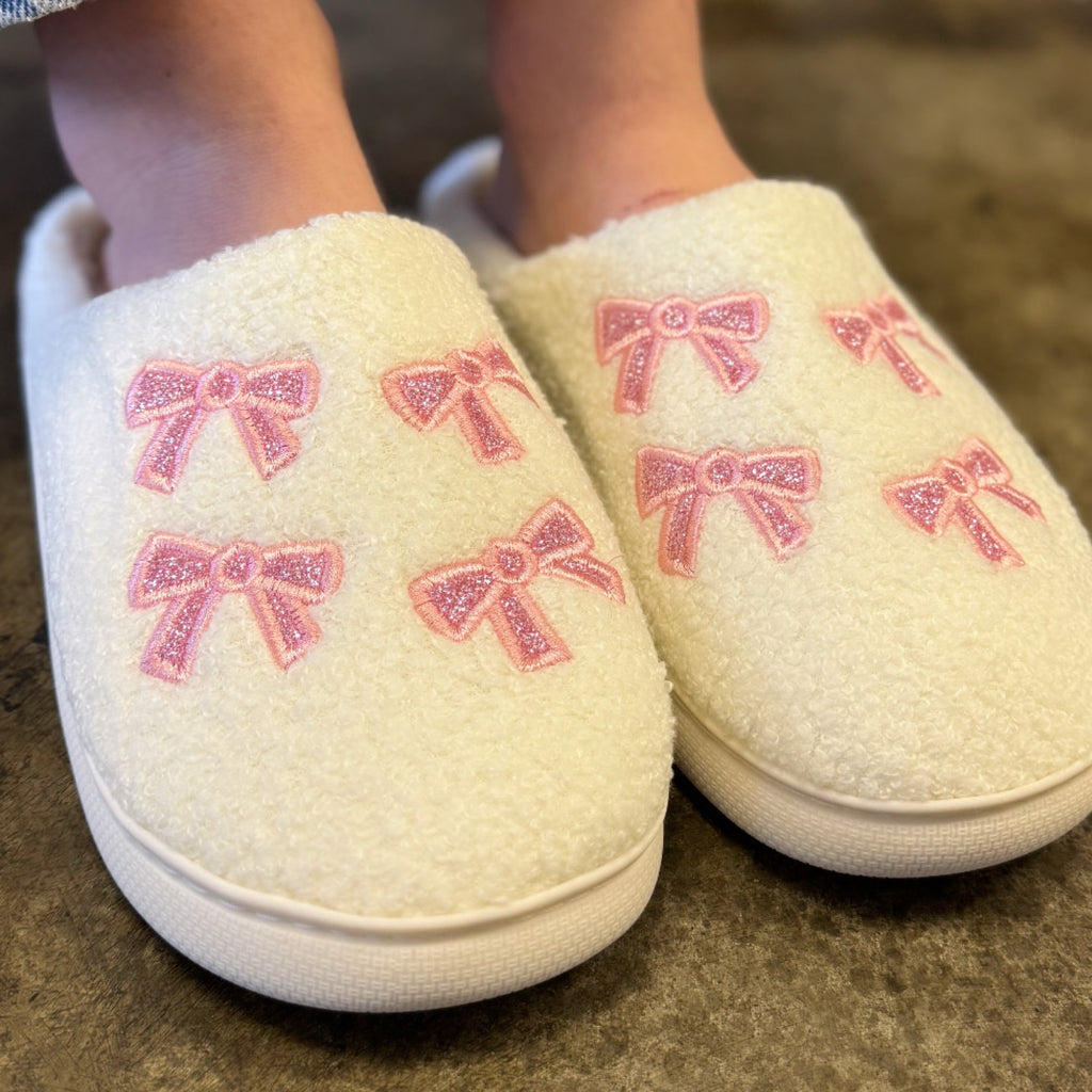 Bow Pattern Cozy Home Slipper