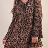 Party Girl Leopard Printed Pleated Mini Dress