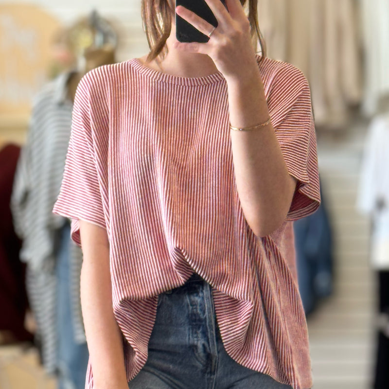 Lovely Day’s Oversized Ribbed Top