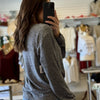 Expand Your Horizon Hacci Round Neck Sweater Black