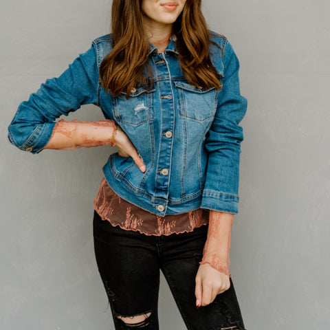 Aware Of You Hooded Denim Jacket