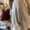 Leonie V-Neck Patch Knit Top