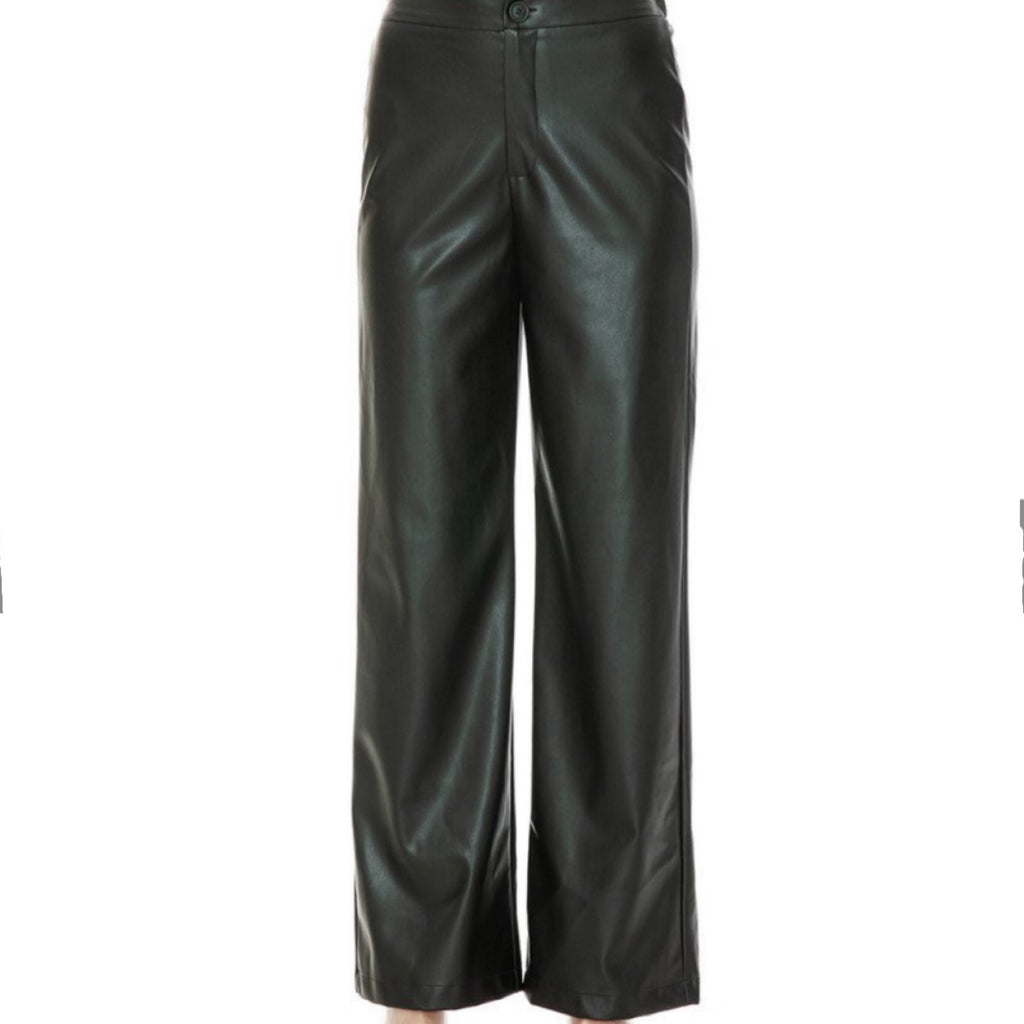 Wilder Day Faux Leather Pants Black