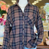 Won't Change My Heart Ultra Soft Oversized Flannel Brown