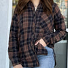 Won't Change My Heart Ultra Soft Oversized Flannel Brown