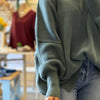 Lucky To Have You Side Slit Oversized Sweater
