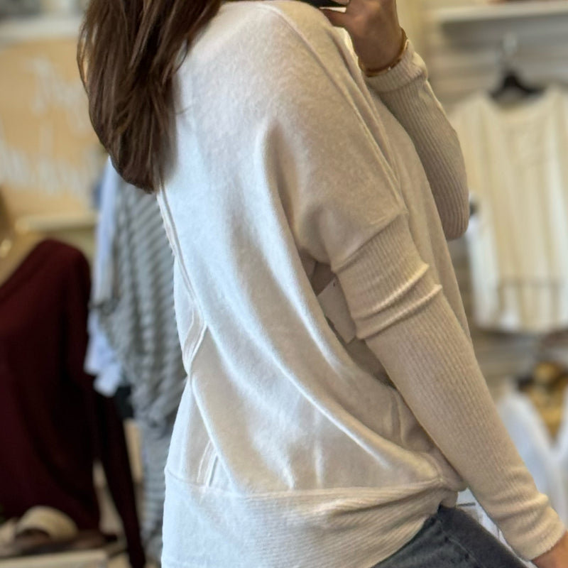 Make Your Choice Dolmen Sleeve Sweater ( 2 colors!)