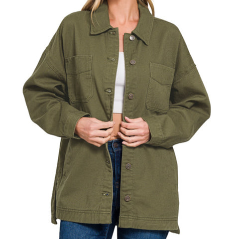 Aware Of You Hooded Denim Jacket