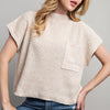 Give Me More Mock Neck Sweater Heather Grey