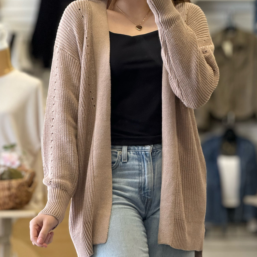 Moment Of Truth Eyelet Cardigan