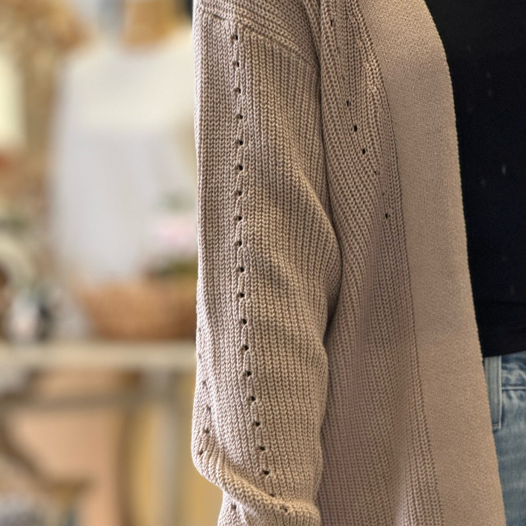 Moment Of Truth Eyelet Cardigan