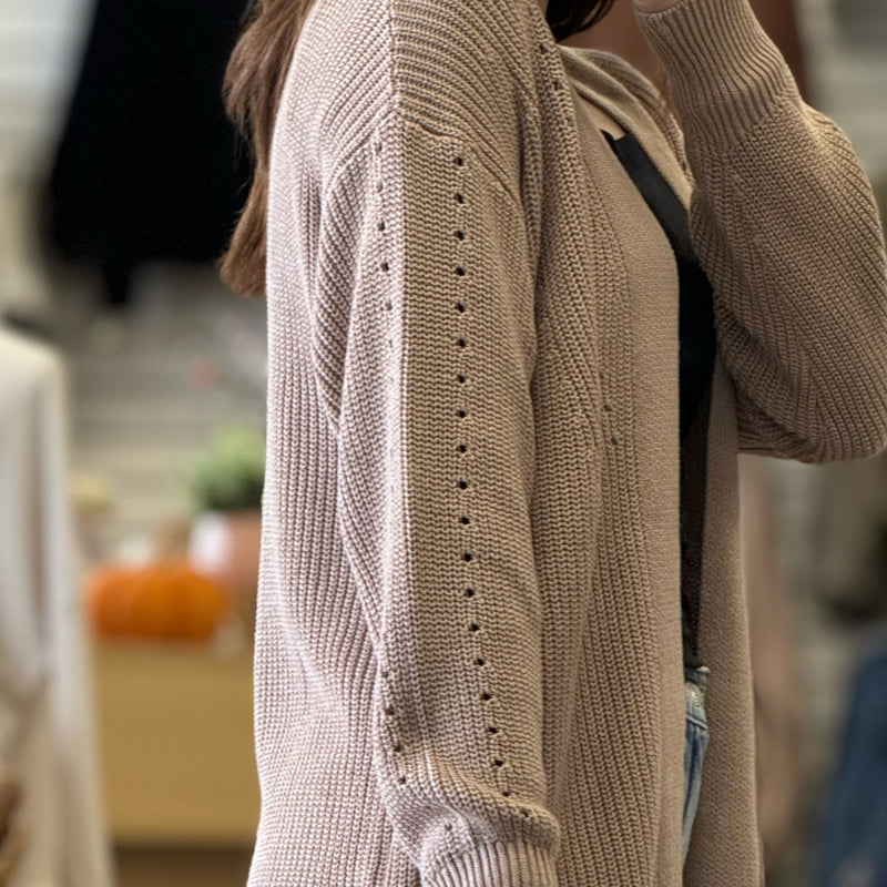 Moment Of Truth Eyelet Cardigan