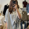 Style Vibe Button Down Top Black