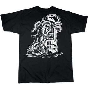 Hillbilly Flannel Can “O” Worms Tee Black