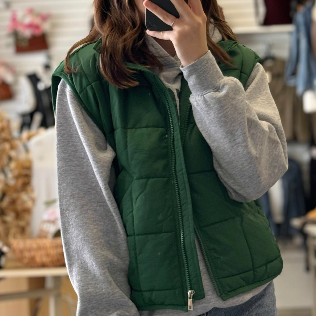 Better By The Day Vest Green