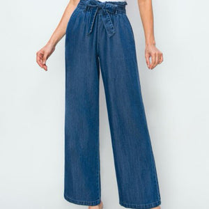 Wide Leg Pants With Belt