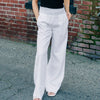 Every Day Linen Pants With Smocked Waistband Black