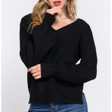 When I Go Acid Washed Sweater Rust