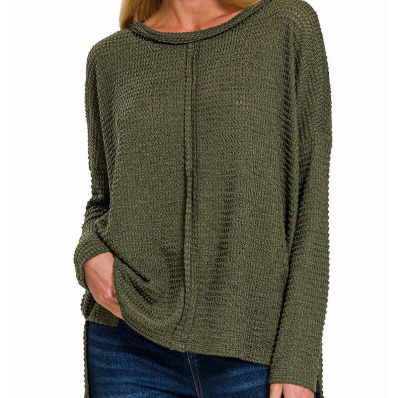 Off To A Good Start Dolmen Sleeve Top