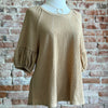 Second Thought Ribbed Knit Pullover Light Taupe