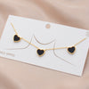 Gold Tone Matt White Necklace With Earrings