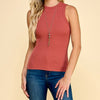 Easy On Me Ribbed Tank Top Rust