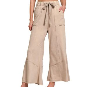 Sassy And Cute Flare Hem Pants Mocha