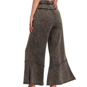 Sassy And Cute Flare Hem Pants Black
