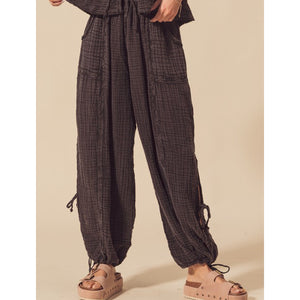 Mineral Washed Crinkle Gauze Joggers