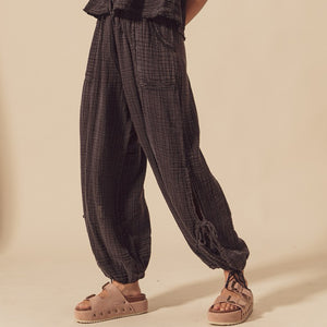 Mineral Washed Crinkle Gauze Joggers