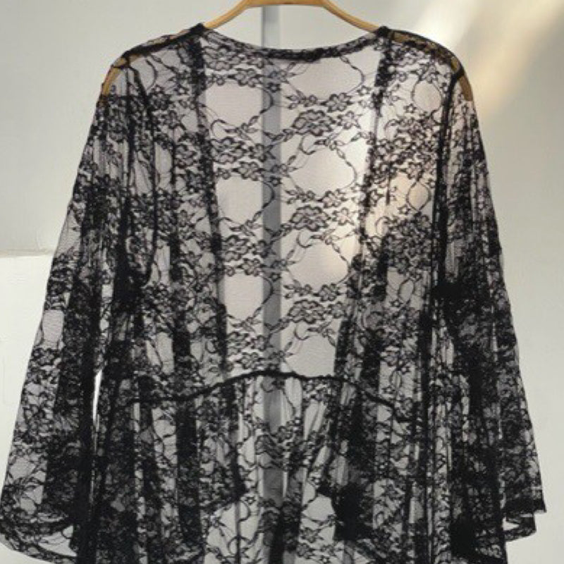 Simply Love Lace Cardigan Black