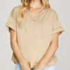 Lenny Linen Button Down Top Pink