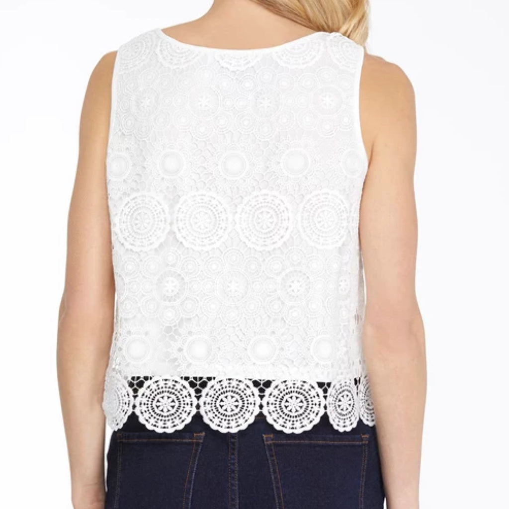 I've Been Thinking Sleeveless Lace Top